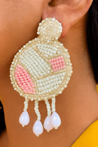 Leenzara Pearl Mosaic Drop Earring - Image 2