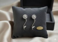 Floral Spark Silver Studs