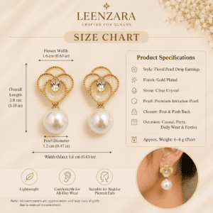 Pearl Bloom Drops Earrings - Image 4