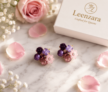 Korean Lavender Flower Stud