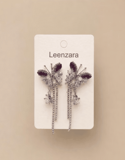 Lavender Flutter Butterfly Drop Earring - Image 3