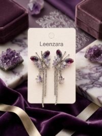 Lavender Flutter  Butterfly Drop Earring