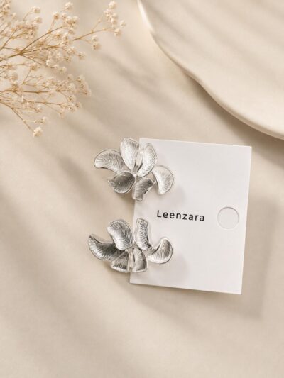 Silver Bow Studs Earrings