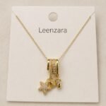 Embellished Charm Gold Necklace