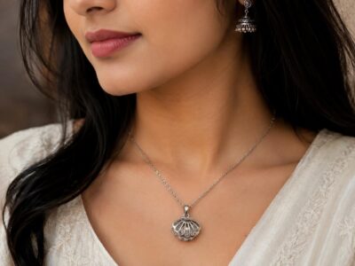 Elegant Silver Charm Necklace - Image 2