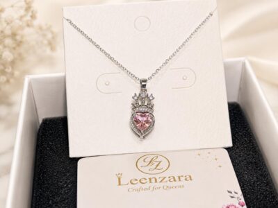 Princess Crown Heart Necklace - Image 2