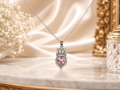 Princess Crown Heart Necklace