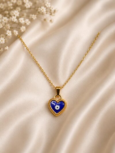 Leenzara Evil Eye Heart Necklace - Image 2