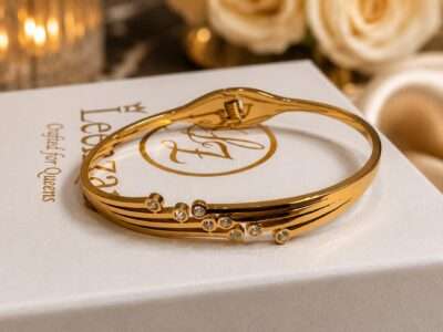 Royal Wave Golden Bracelet for Women | Elegant Fashion Jewellery - Image 2
