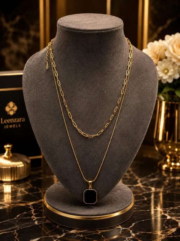 Midnight Golden Layered Necklace