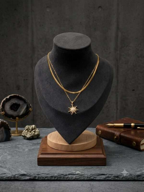 Layered Gold Star Necklace