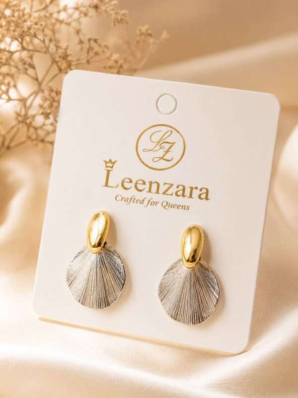 Dual-Tone Textured Earrings