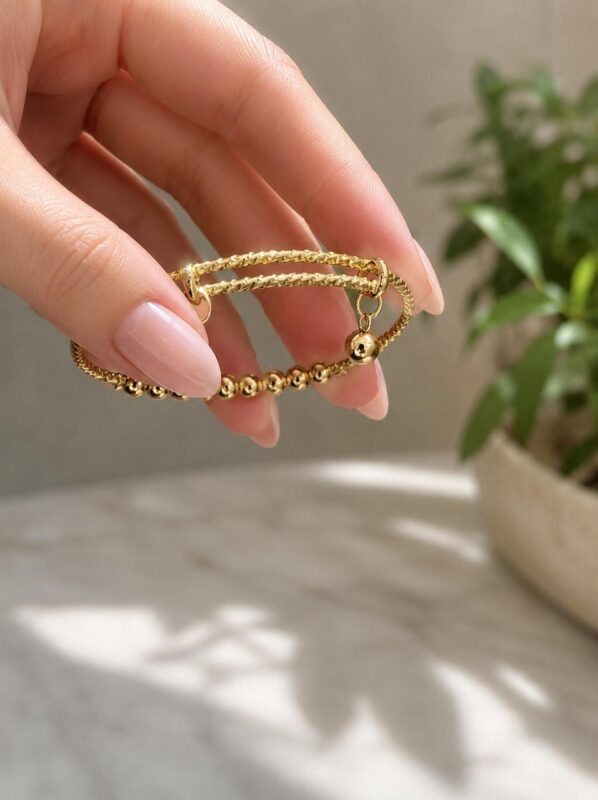Golden Charm Bangle for women | Stylish Artificial Jewellery - Image 2
