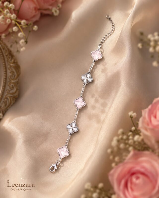 Blush Clover Charm Bracelet - Image 3