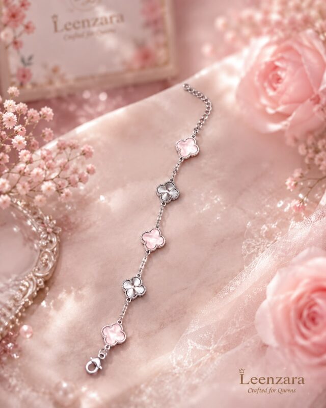 Blush Clover Charm Bracelet