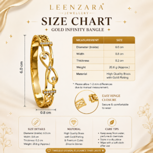 Leenzara Golden Crystal Infinity Bracelet - Image 3