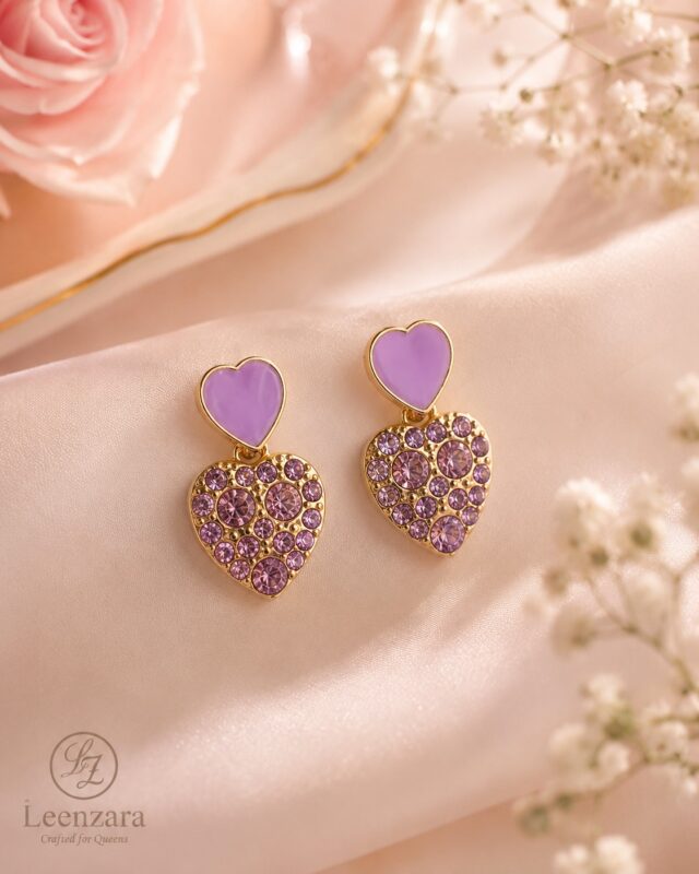 Women Purple Crystal Earring💜