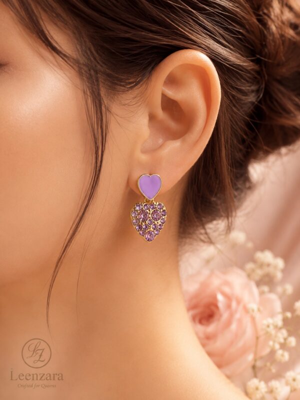 Women Purple Crystal Earring💜 - Image 2