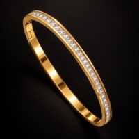 Golden Crystal Tennis Bracelet
