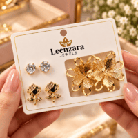 3 pair stud earrings